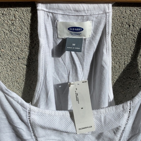 NWT Old Navy Medium Eyelet Racerback tank in white - Picture 7 of 9